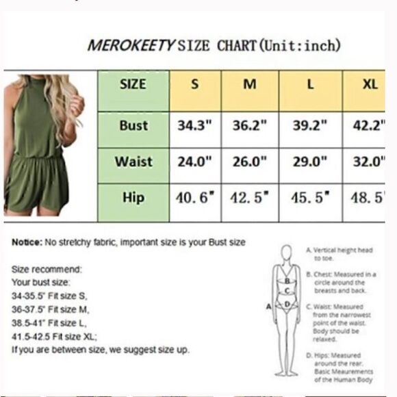 Merokeety Romper womens Size small sleeveless casual pink Halter summer Vacation - Picture 2 of 11